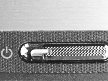 Makro fotoğraf güç düğmesi