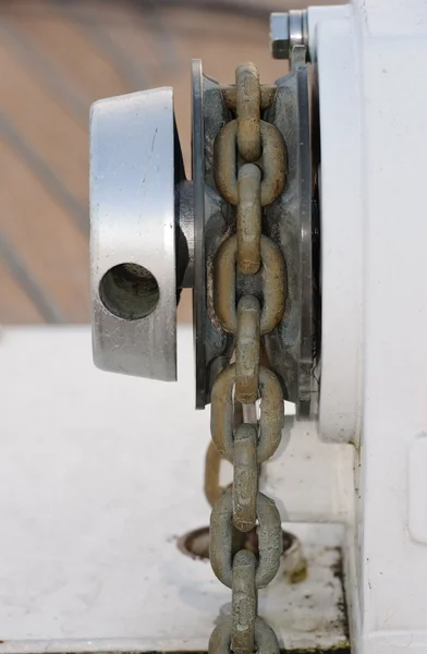 stock image Capstan with chain