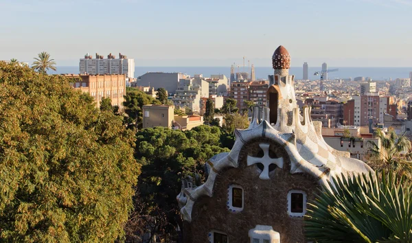 Barcelona pohled z parc guell — Stock fotografie