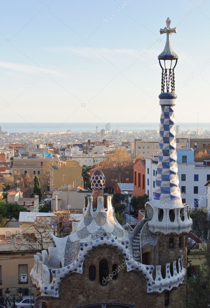 Barcelona view from the Parc Guell