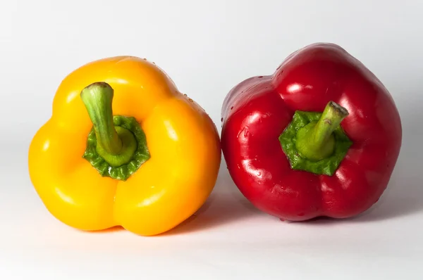 Red and yellow pepper stems — Stock Photo, Image
