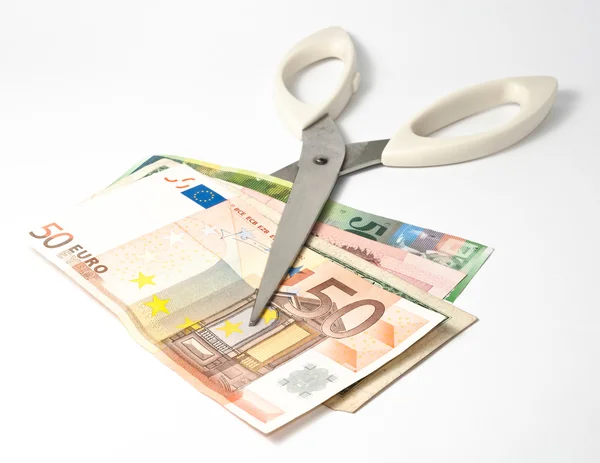 Cut the banknotes — Stock Photo, Image