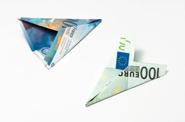 Two banknote planes — Stock Photo, Image