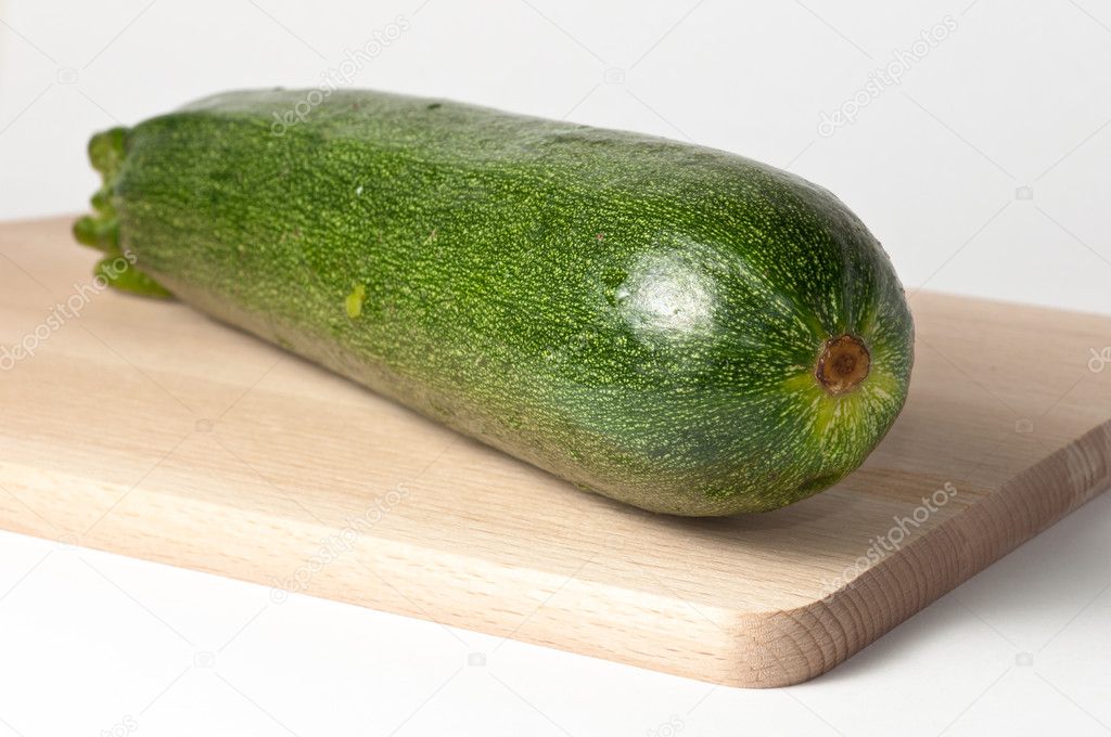 Courgette on a cutting board