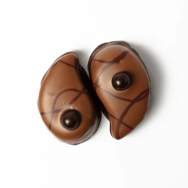 Chocolates Yin Yang — Fotografia de Stock