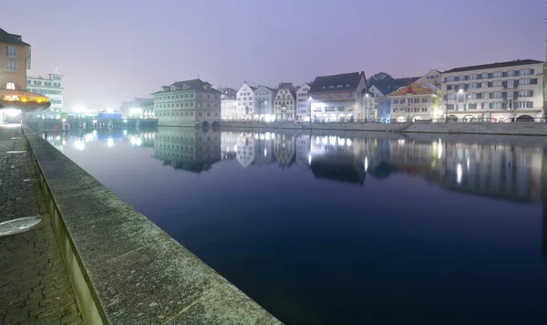 Zürich på natten — Stockfoto