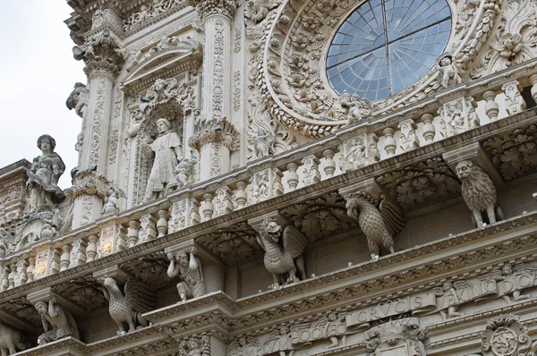 Lecce bazilikanın cephesinde — Stok fotoğraf