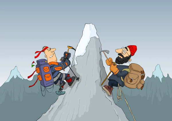 Bergsteiger — Stockvektor