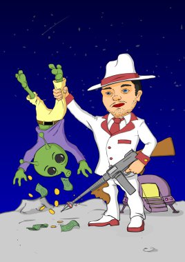Cosmic gangster clipart