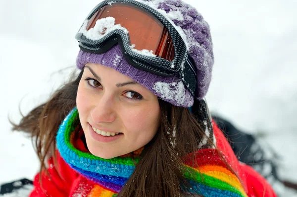 若い女性の冬の屋外 — ストック写真