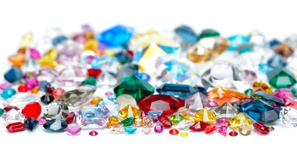 Gems isolated on white background — Stock Photo, Image