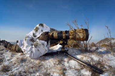 vahşi yaşam fotoğrafçısı Kışın açık