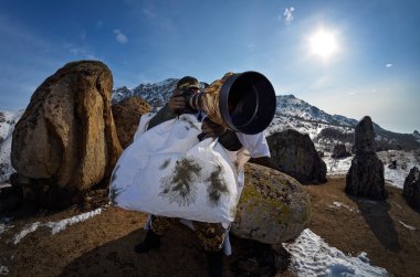 vahşi yaşam fotoğrafçısı Kışın açık