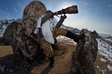 vahşi yaşam fotoğrafçısı Kışın açık