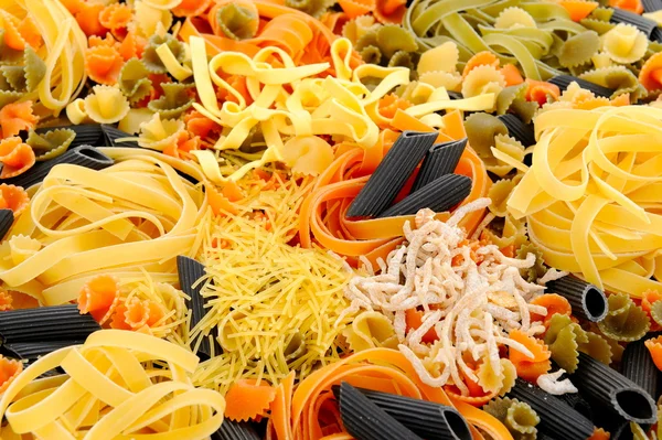 stock image Colorful uncooked pasta