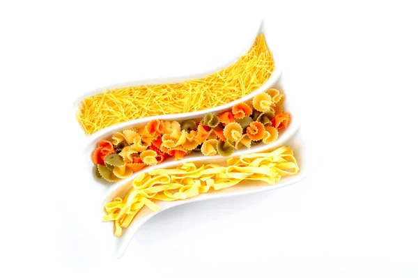 Colorful uncooked pasta — Stock Photo, Image