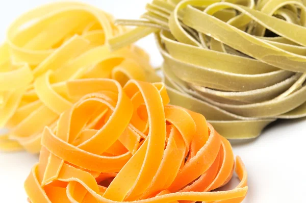 Närbild av okokt pasta — Stockfoto