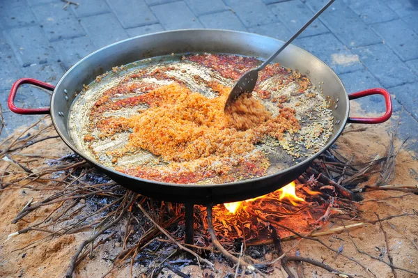 Παέγια - Ισπανικά παραδοσιακά τρόφιμα — Φωτογραφία Αρχείου