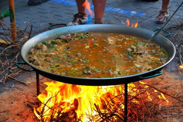 Paella - comida tradicional española — Foto de Stock