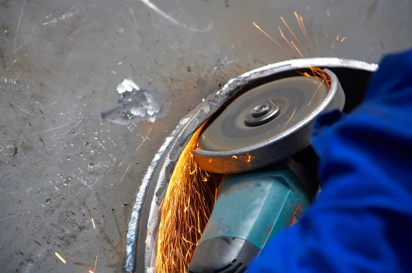 Çelik taşlama makinesi — Stok fotoğraf