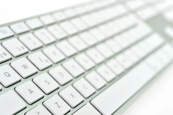 Крупним планом біла клавіатура — стокове фото