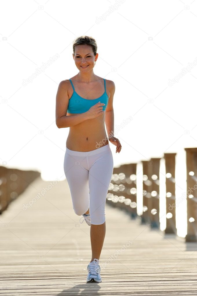 Young woman jogging outdoor