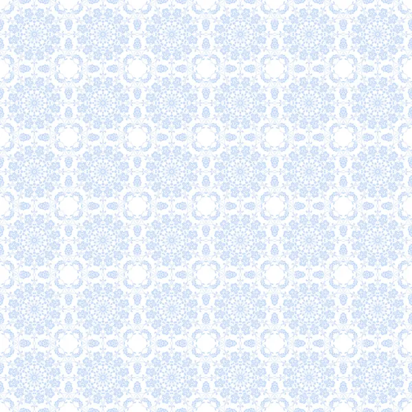 Seamless Pale Blue Kaleidoscope Mandala Background Wallpaper — Stok Foto