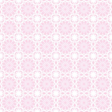 Seamless Pale Pink Kaleidoscope Mandala Background Wallpaper clipart