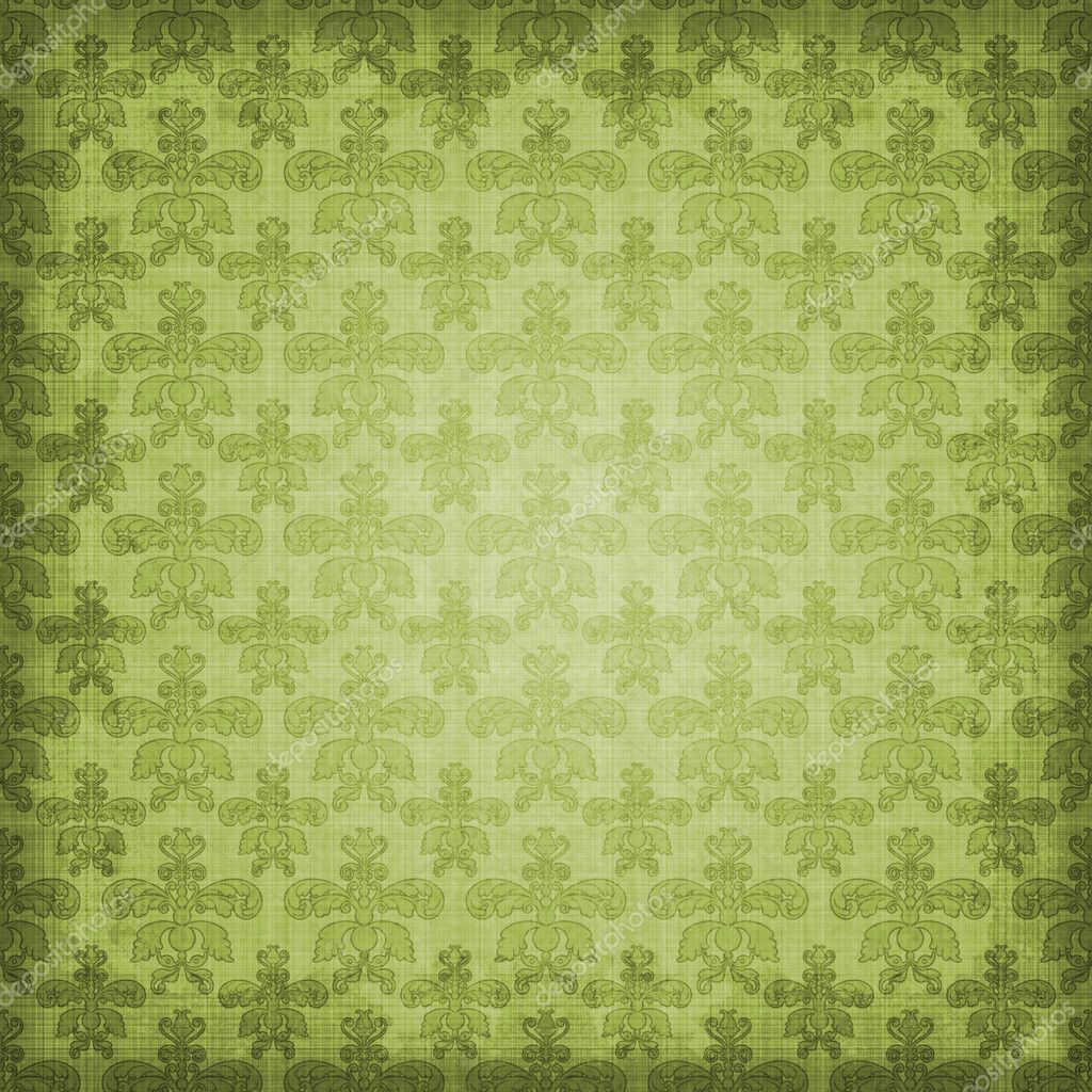 Shaded Green Damask Background Wallpaper — Stock Photo © SongPixels