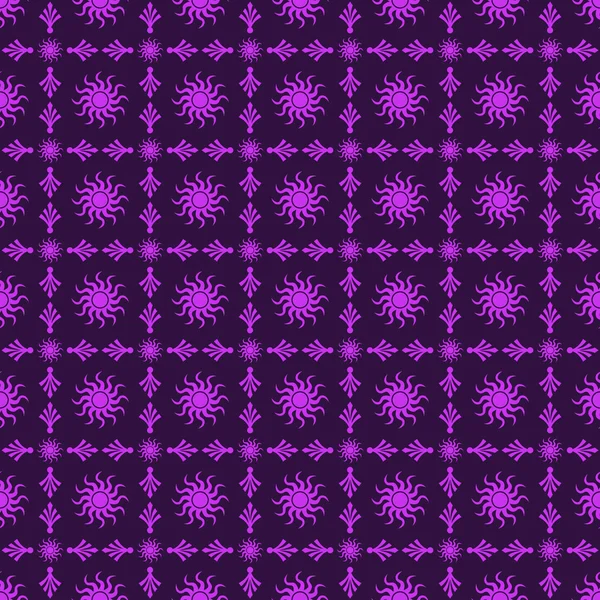 Безшовний фіолетовий фон сонця та вентилятора — стокове фото