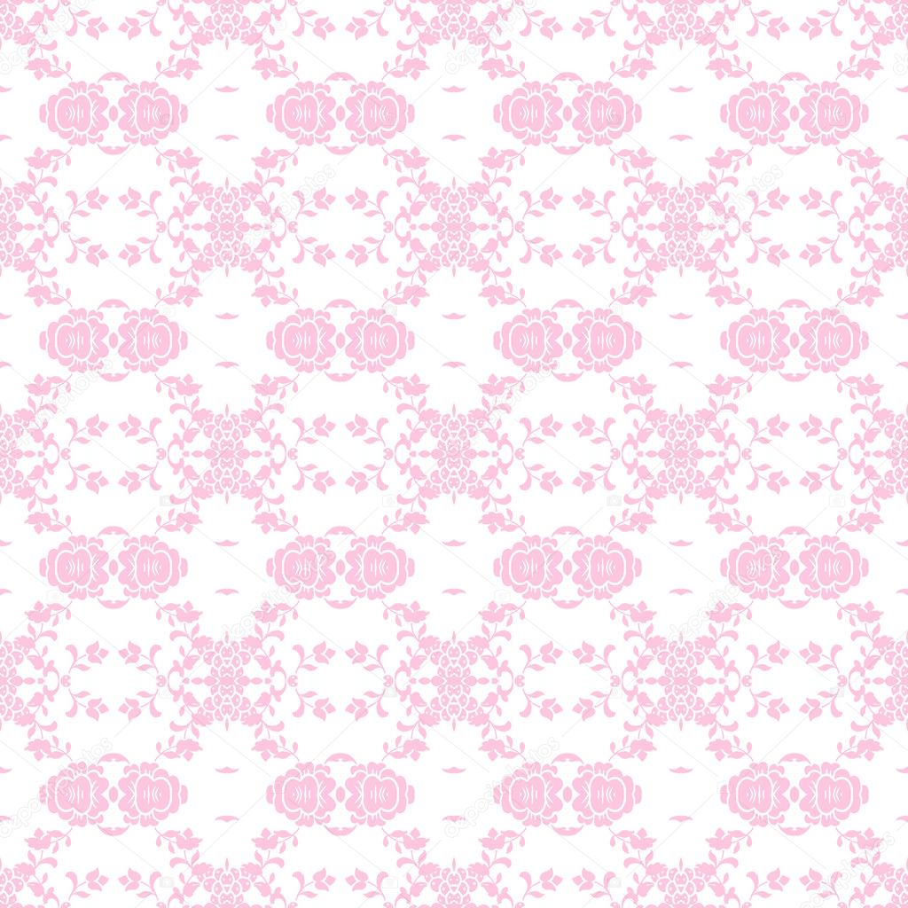 Pale Pink Damask Seamless Background