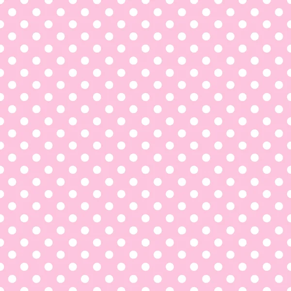 Witte polka dots op bleek roze — Stockfoto