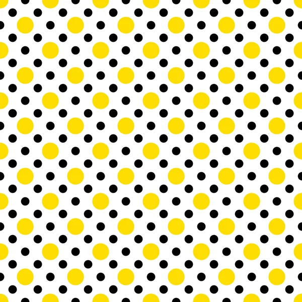 Żółty idealna czarne kropki na biały — Zdjęcie stockowe