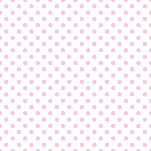 Pontos de Polka rosa pálido em branco — Fotografia de Stock