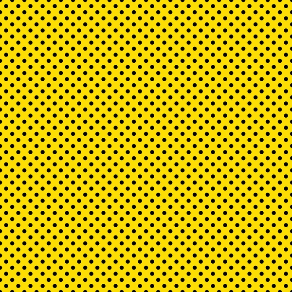 Pontos pretos sem costura no amarelo — Fotografia de Stock