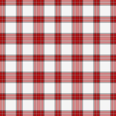 Seamless Red, White, & Black Plaid clipart