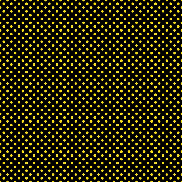 Puntini gialli senza cuciture sul nero — Foto Stock
