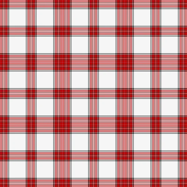 Plaid rojo, blanco y negro sin costuras —  Fotos de Stock