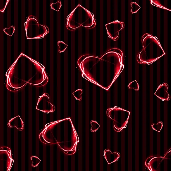 Fond rouge brillant coeur — Photo
