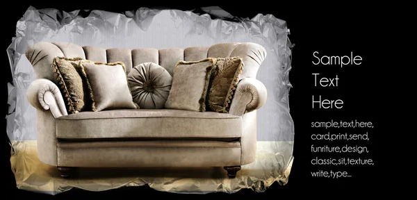 Vintage couch or sofa — Stock Photo, Image