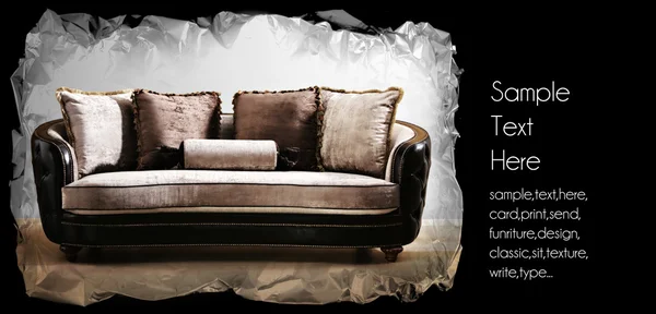 老式沙发卡 — 图库照片