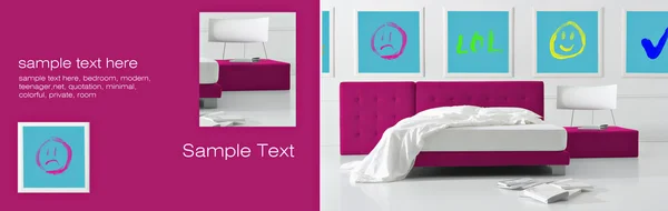 Minimo sfondo camera da letto — Foto Stock