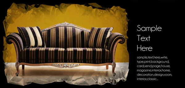 Carta divano vintage — Foto Stock