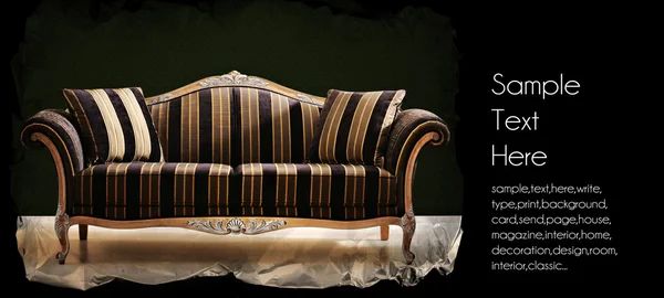 Tarjeta de sofá Vintage — Foto de Stock