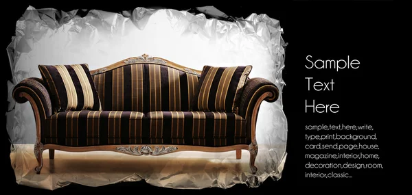 Tarjeta de sofá Vintage — Foto de Stock