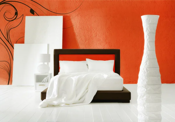 Minimalistisk färgglada sovrum — Stockfoto