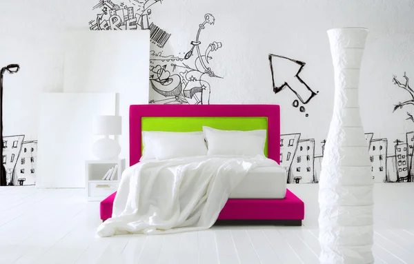 Graffiti bedroom — Stock Photo, Image