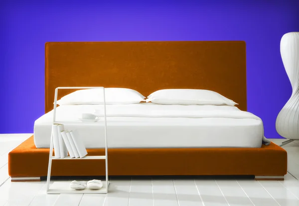 Barevné minimální ložnice — Stock fotografie