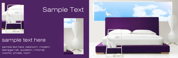 Camera da letto con modello vista — Foto Stock