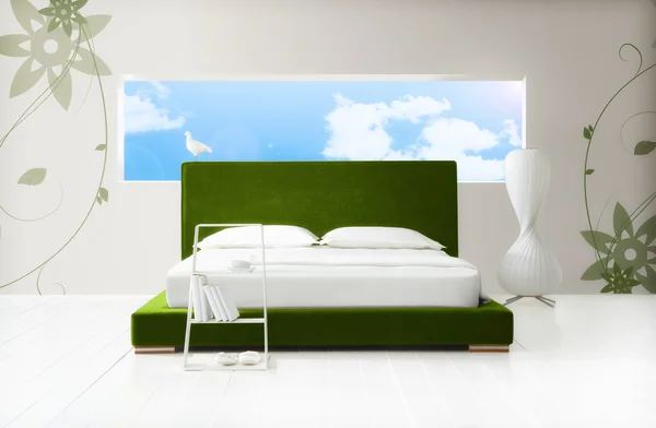 Minimales Schlafzimmer — Stockfoto